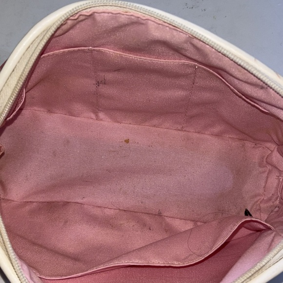 Coach Coated Canvas Pink Red Cosmetics Pouch 9” Coach coated Canvas Travel - Picture 12 of 16